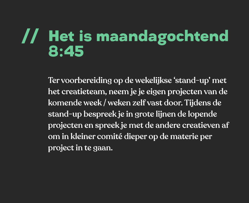 08.45 - dag van de creative lead