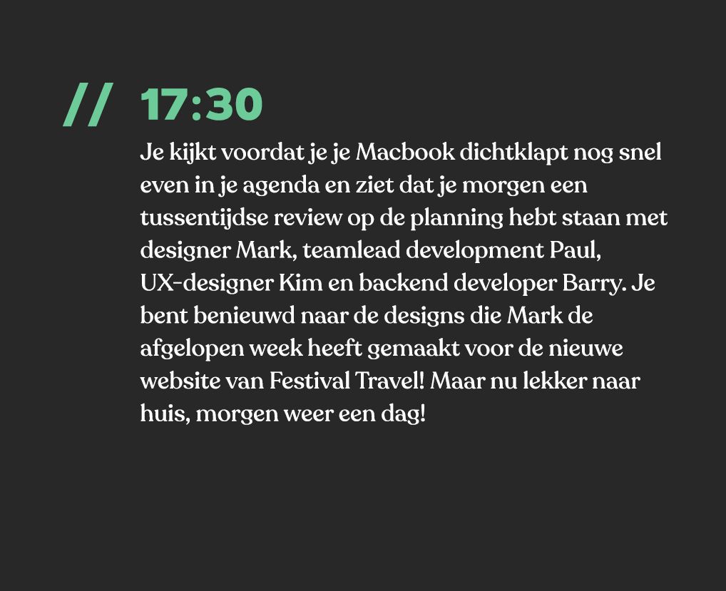17.30 - dag van de creative lead